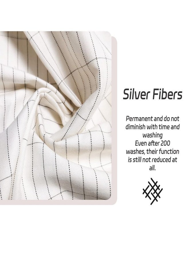 LAXVAPIU Grounding Pillowcase Earth Connected Sliver Fiber Pillow Case Queen Bedding with 15ft Cord (White，20x30 Inch) - Image 3